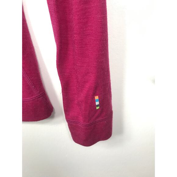 Smartwool Womens XS Merino Wool 250 Pink Pullover Sweater 1/4 Zip Breathable - Picture 7 of 7